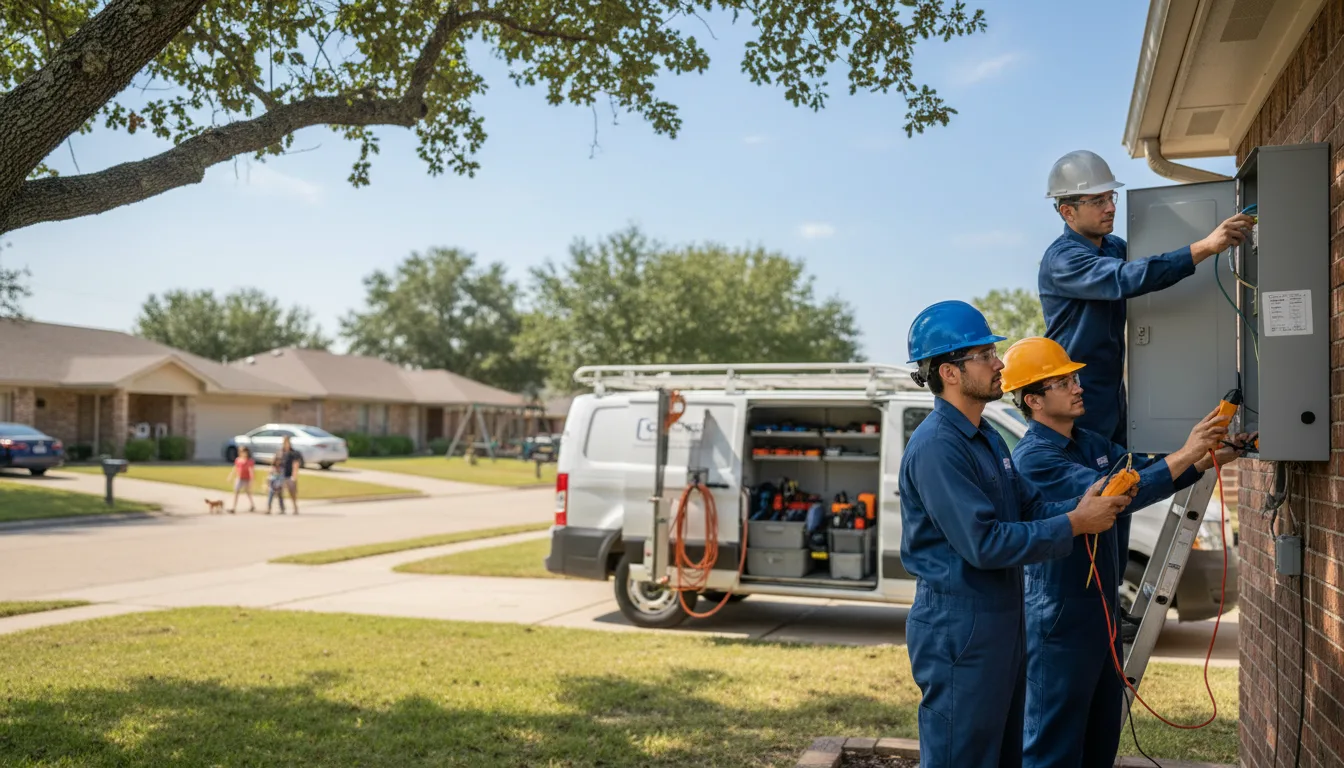 Certified electrician providing emergency electrical services in La Villa, TX